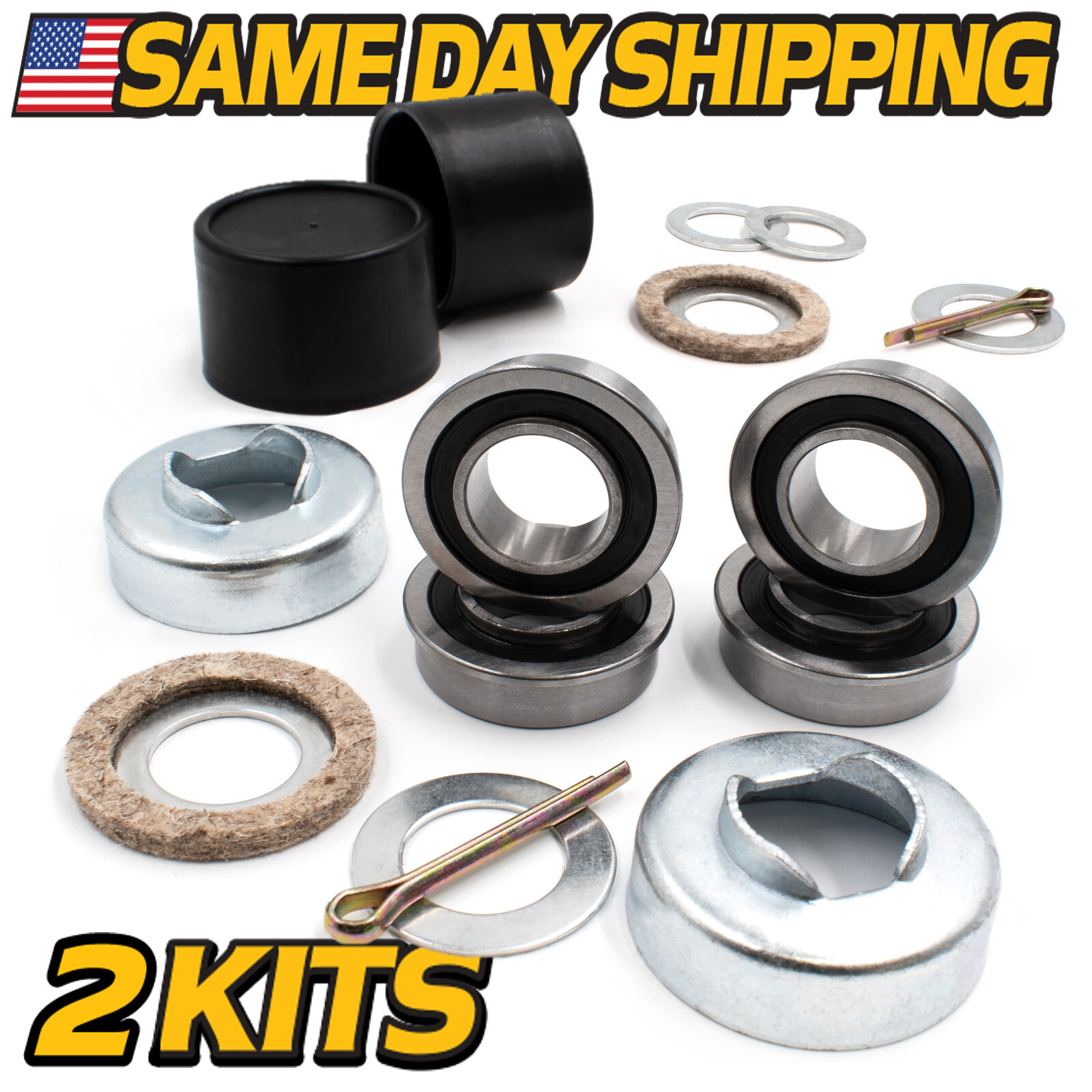 (2 Kits) Bearing Rebuild Kit for 7053304 7017146YP 7058943YP Snapper Front Wheel gallery