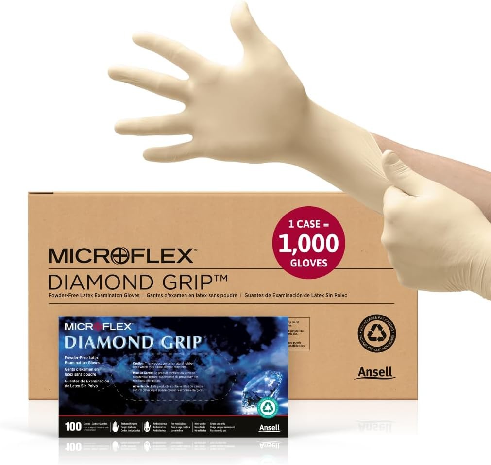 MICROFLEX Diamond Grip MF-300 Disposable Latex Gloves for Automotive, gallery