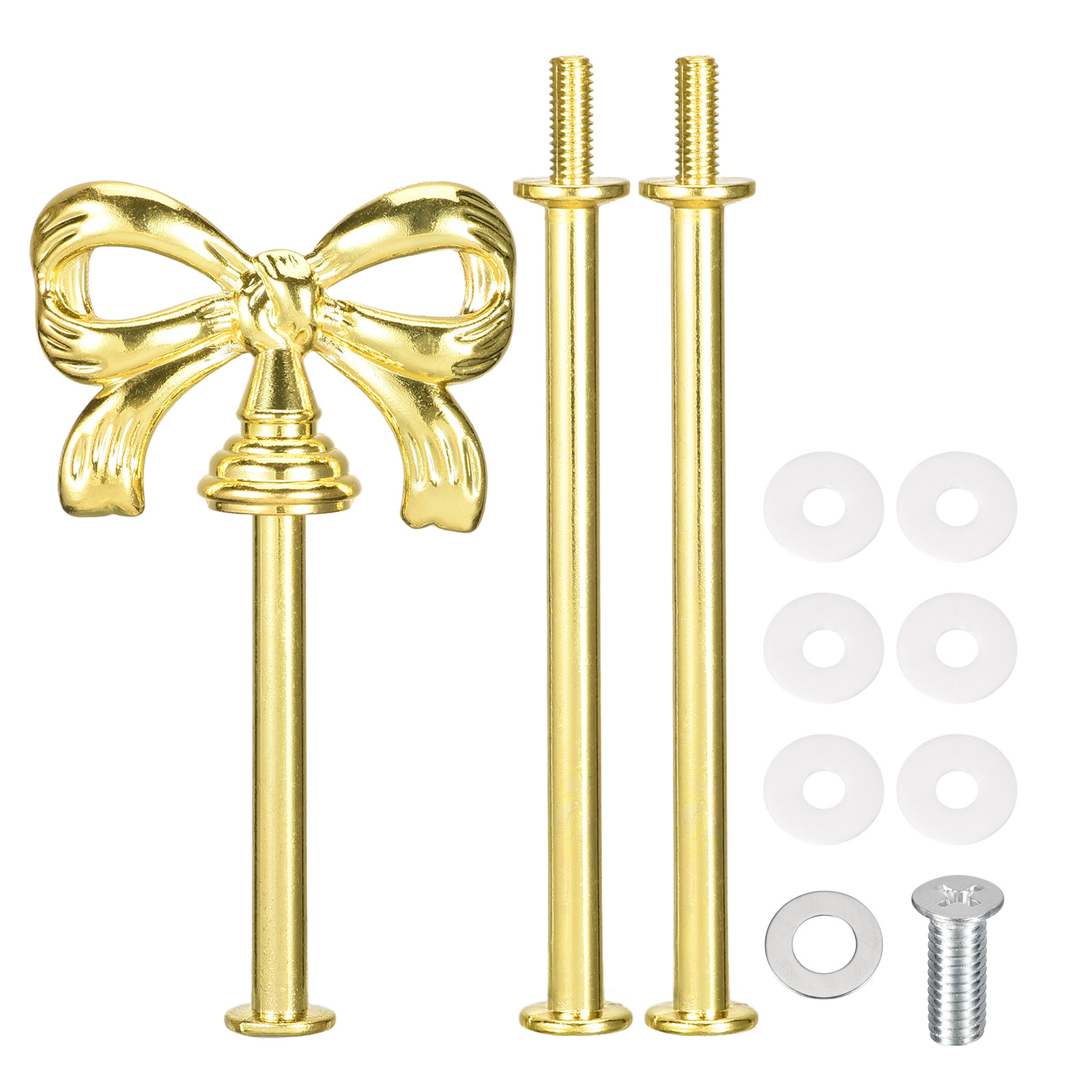 2 Sets Cake Tray Stand Handle Plate Hardware Fitting 3-Tiers Bow-Knot Gold gallery