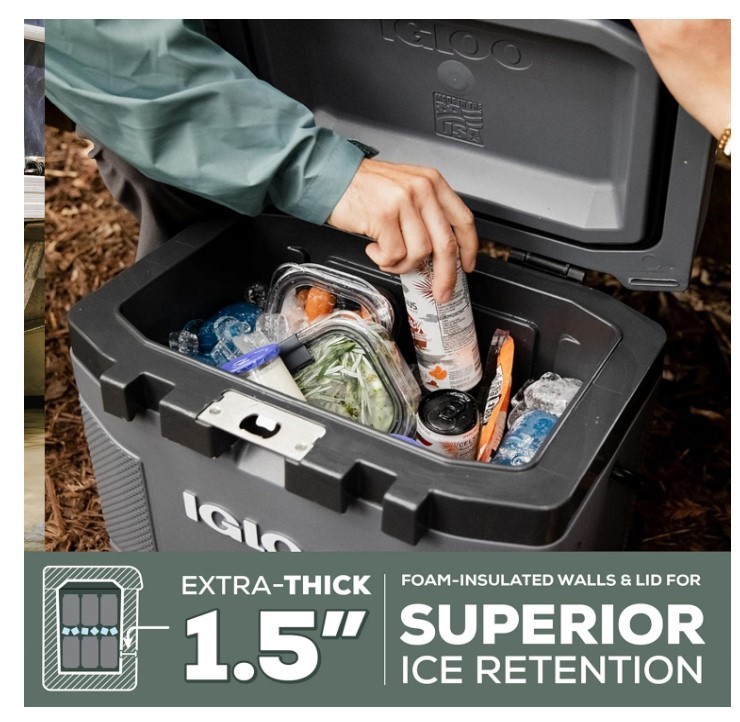 Igloo Trailmate Cooler | Insulated Hard Shell Ice Chest Carbonite gallery