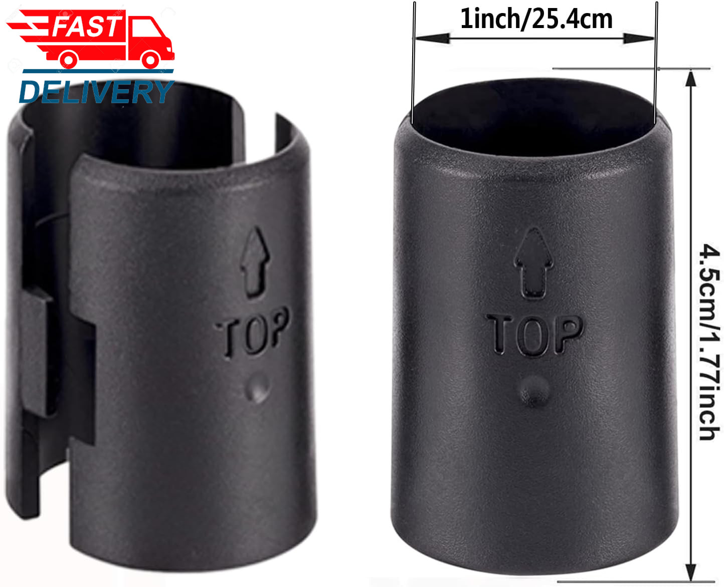 54 Pack Wire Shelving Shelf Lock Clips, Black, ABS Plastic & Metal, 1" Post 👍 gallery