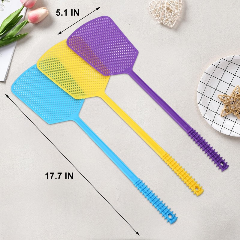 Fly Swatter,Plastic Flyswatters Multi-Pack,6 Bulk Vibrant Colorful Fly Killer... gallery
