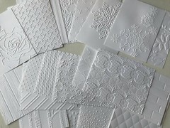 Embossed Card Fronts Stampin Up – 2 sheets of cardstock 4 x 5.25 inches