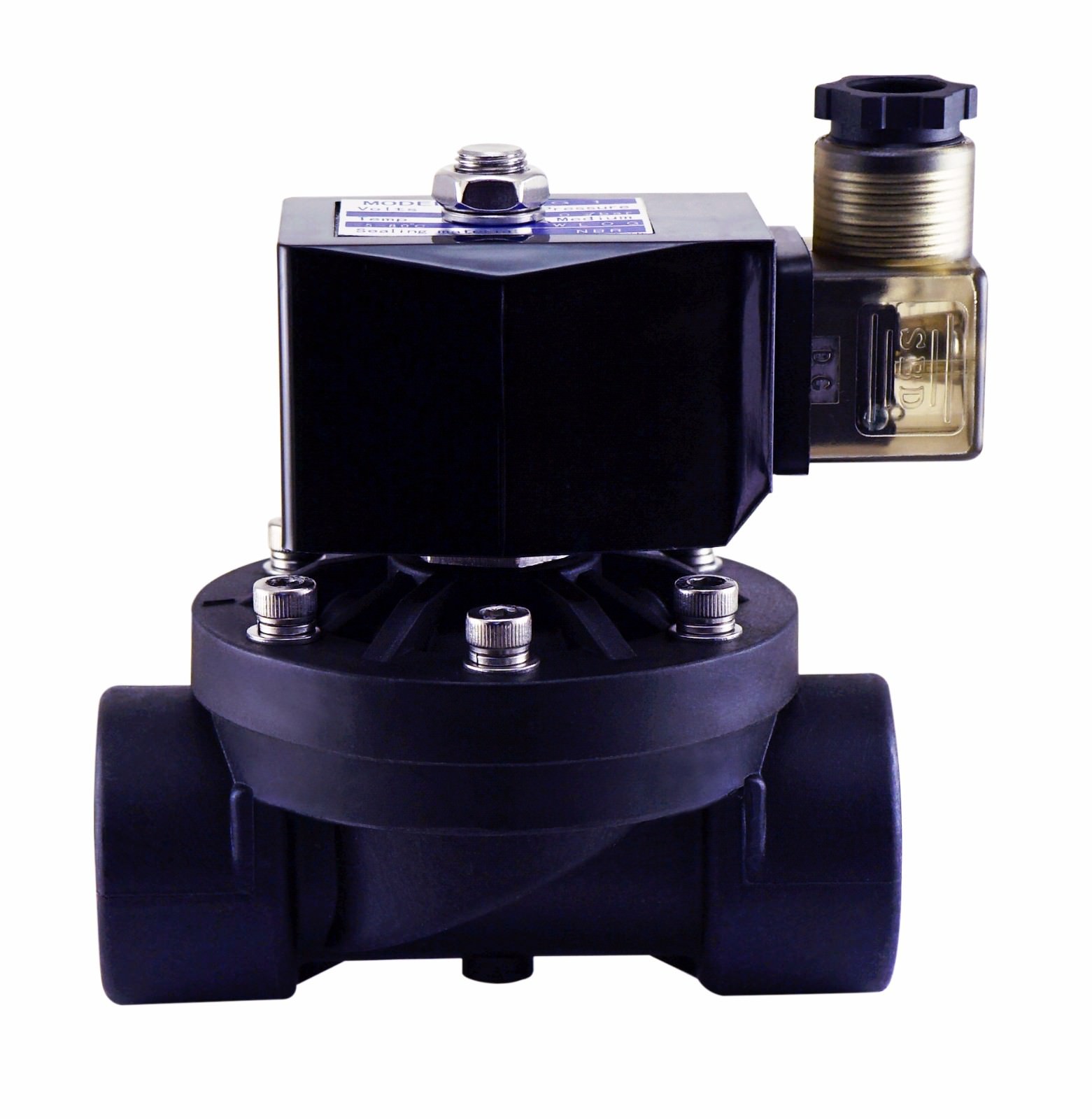 1" Inch PA66 Plastic Zero Differential Electric Solenoid Process Valve 12V DC gallery