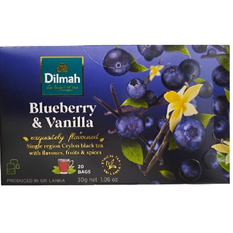 Dilmah Blueberry & Vanilla Flavoured Ceylon Black Tea ? 20 Tea Bags gallery