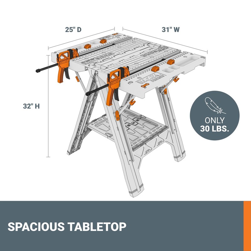 WX051 WORX Pegasus Folding Work Table & Sawhorse gallery