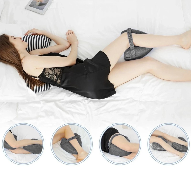 Memory Foam Knee Pillow for Side Sleepers Sciatica Hip Joint Back Pain Relief gallery