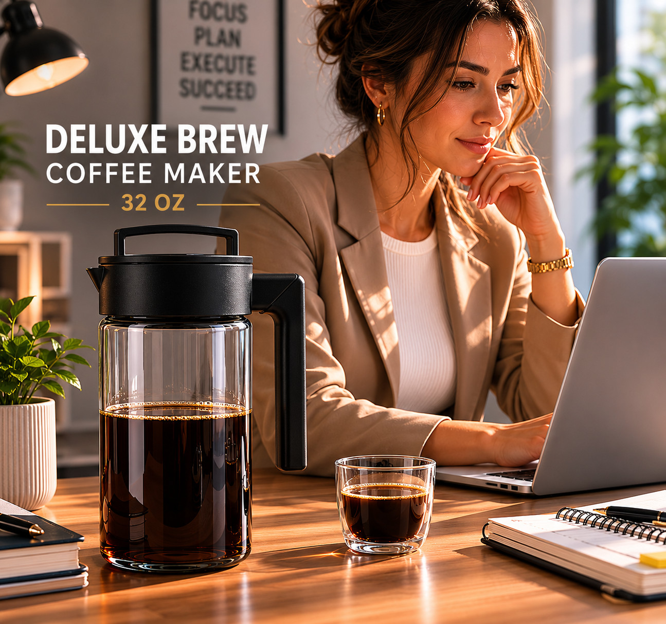 Takeya Deluxe Cold Brew Coffee Maker 32oz BPA-Free Airtight Fine Mesh Filter gallery