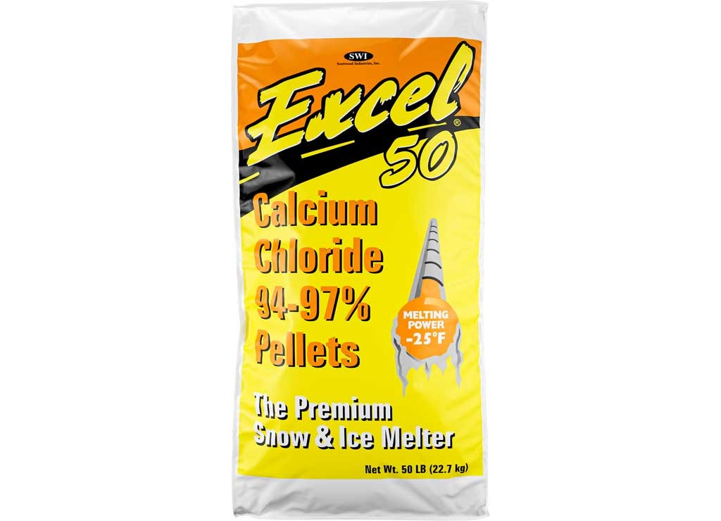 Excel Calcium Chloride 94-97% Pellets White For Snow/Ice (50 LB Bag) 50B-CCP-50 gallery