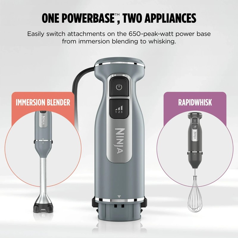 Ninja Immersion Blender & Whisk, Hand Stick Blender, 3 Speeds Blending Vessel gallery