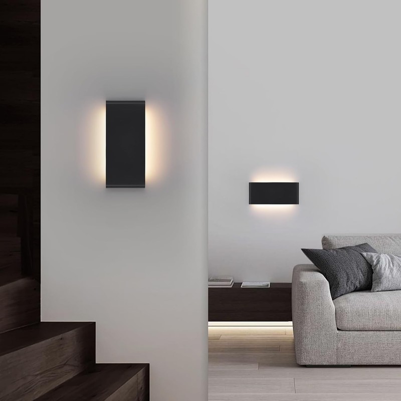 5 CCT (3000K-6500K) Adjustable Dimmable Wall Lamp 24W Modern Black LED Vanity Li gallery