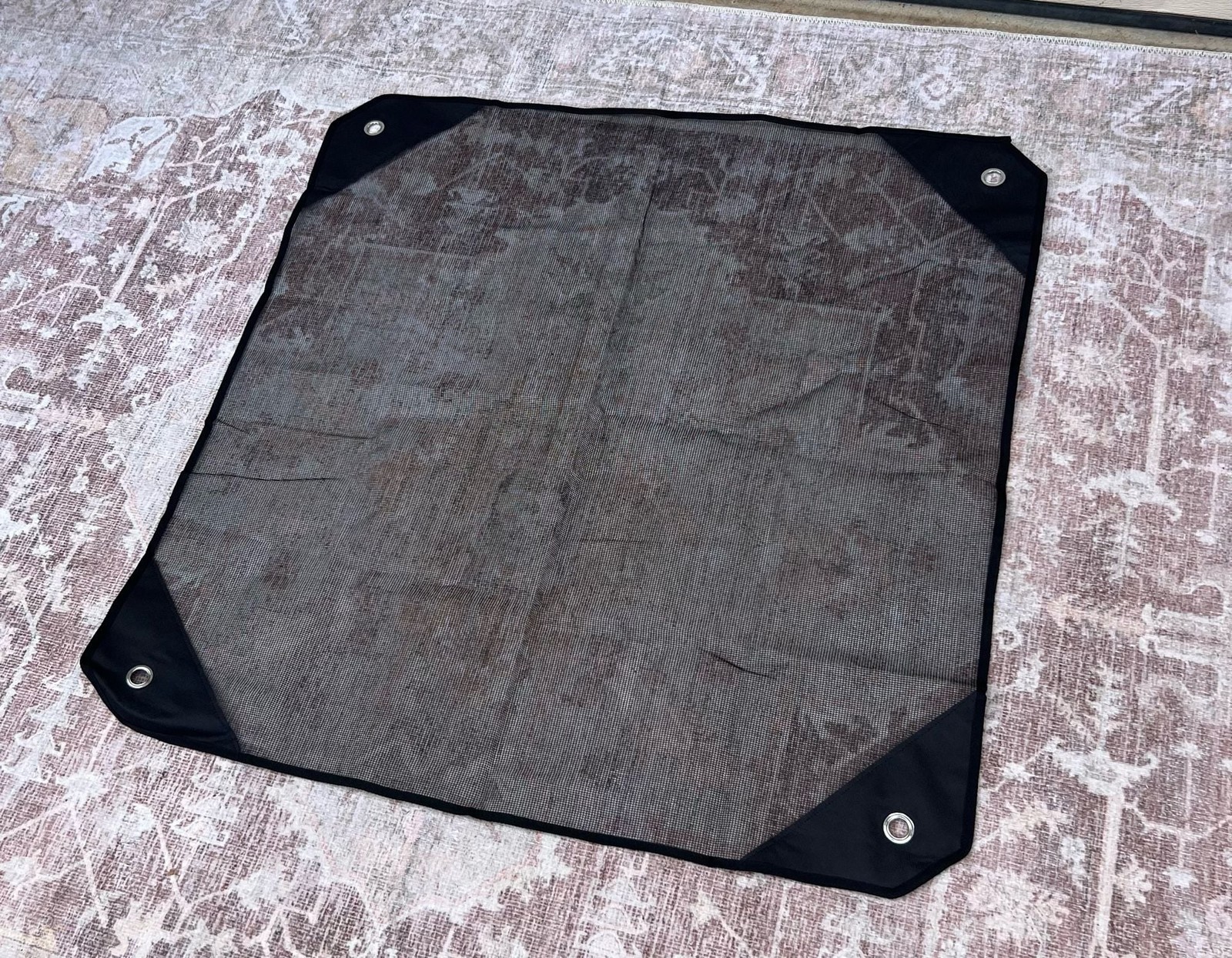 Unbranded Black Sand-Free Mesh Beach Mat Ground Cover 36" x 36" gallery