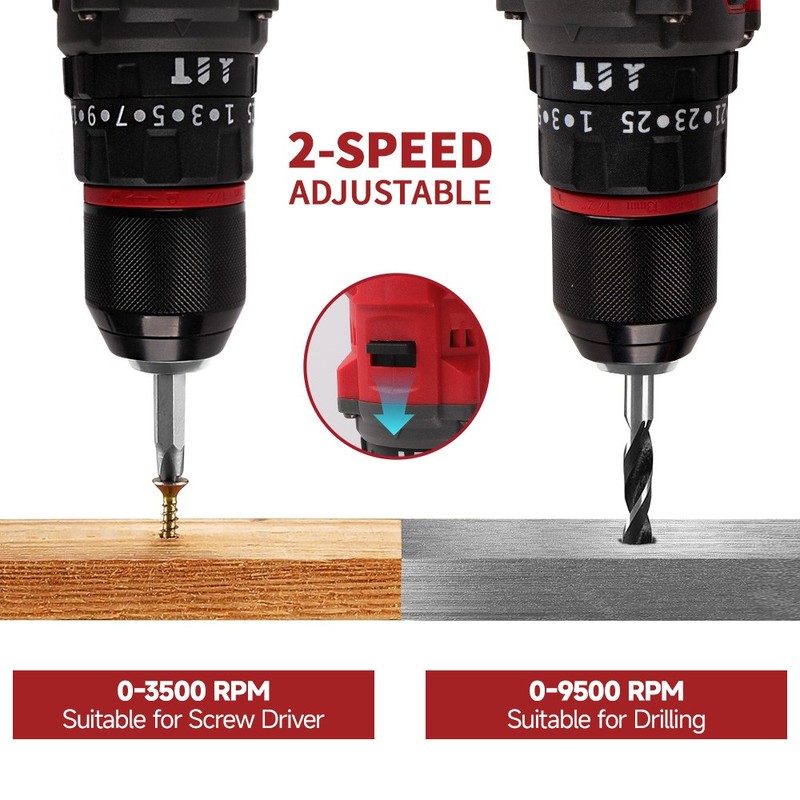 Compatible Milwaukee M18 Battery 35N.m Brushless Drill Driver Bare Tool gallery