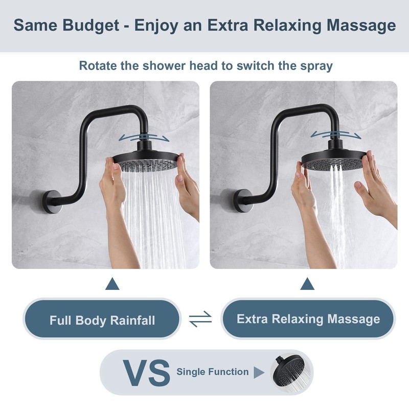 New BRIGHT SHOWERS High Pressure 6'' Rain Shower Head- Oil Rubbed PSH2321-96 gallery