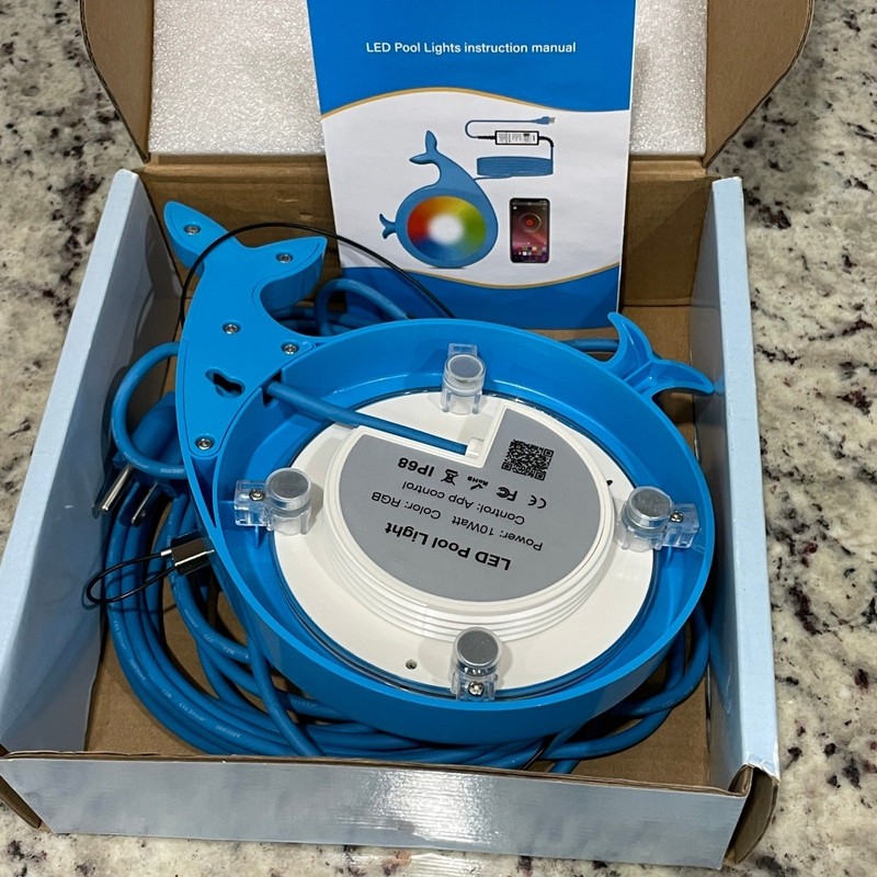 LED Pool Lights RGB Waterproof App Controlled Whale Design Swimming Lamp gallery