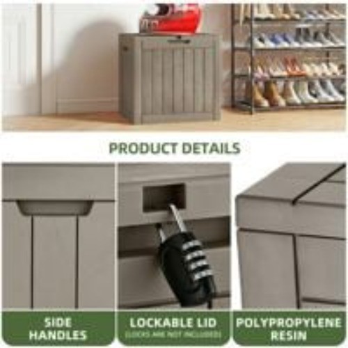 30 Gallon Deck Boxes 2 Pack, Waterproof Outdoor Storage Box for Cushions gallery