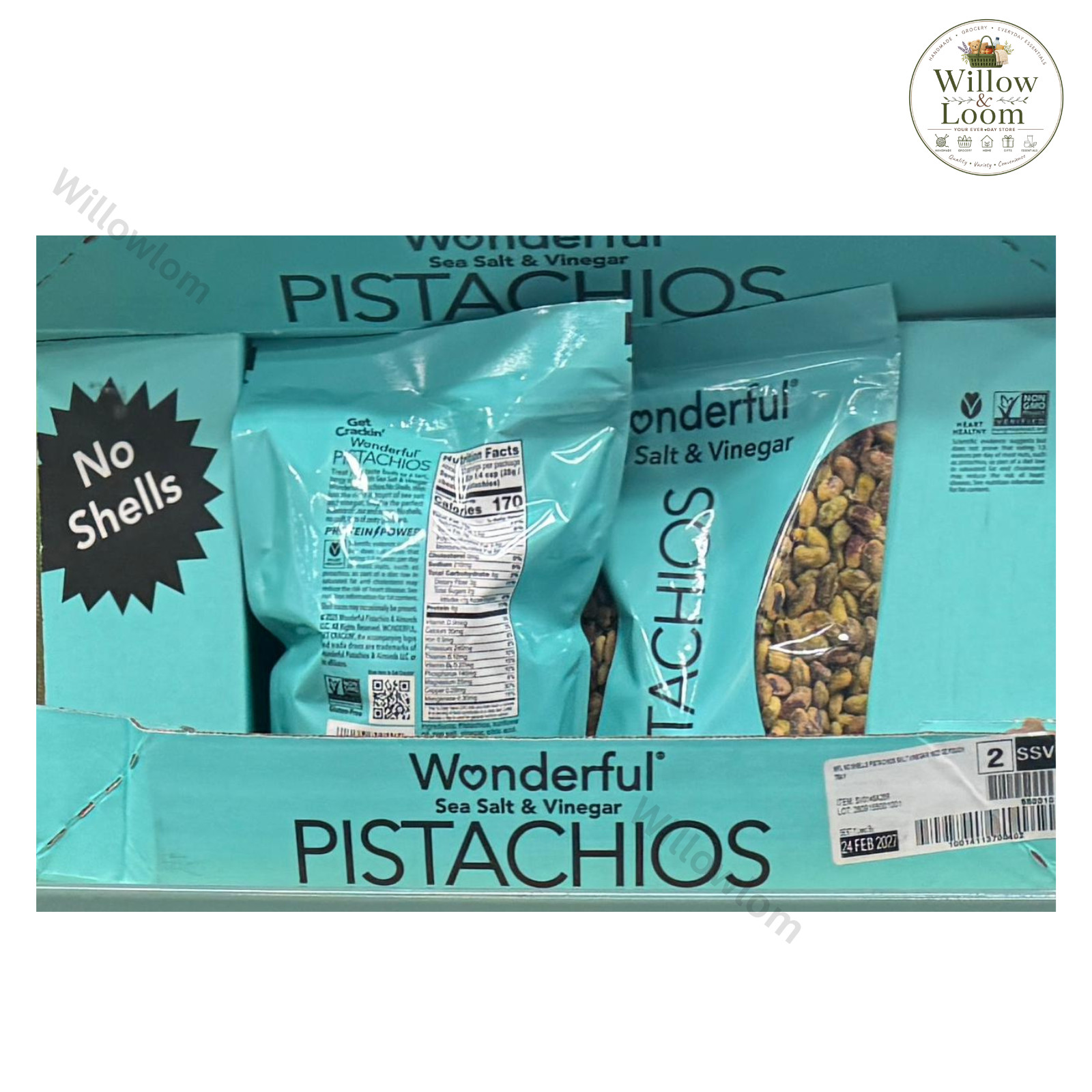 Wonderful Pistachios No Shells Sea Salt & Vinegar Select one 22oz & 11oz Pouch gallery