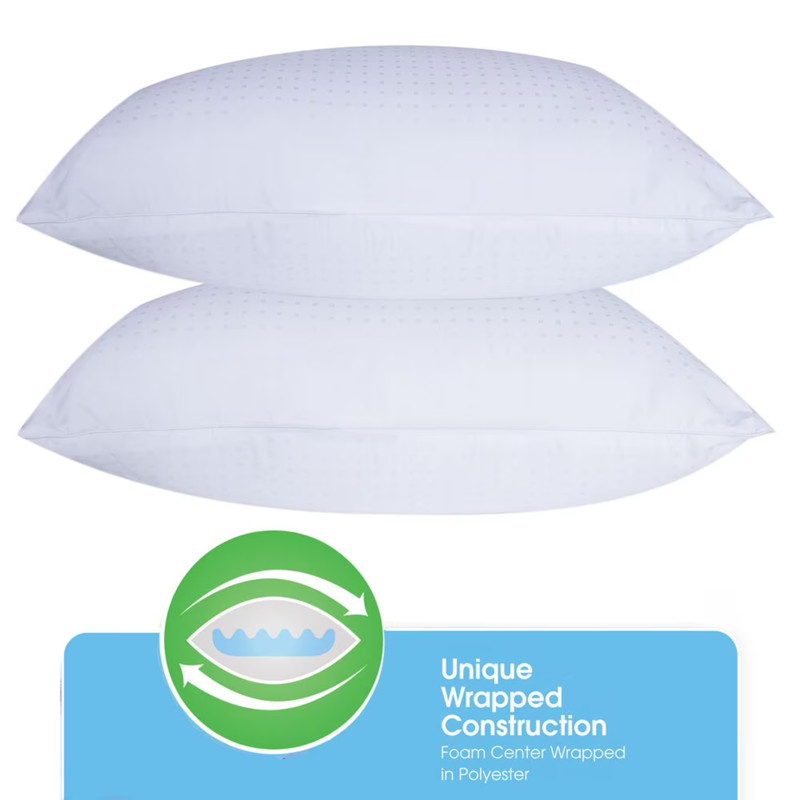 (2 pack) SertaPedic Won't Go Flat King Pillow, By Serta gallery