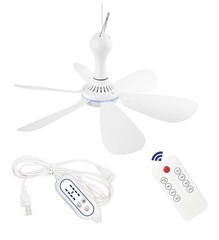 USB Powered Small Ceiling Fan 6 Blades Quiet DC 5V USB Hanging Fans for Indoor O