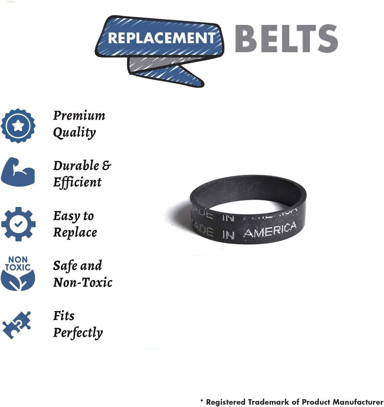 (2) Belts Fits For Dirt Devil Type 1 Hand Held Vacuum Belt - NEW gallery