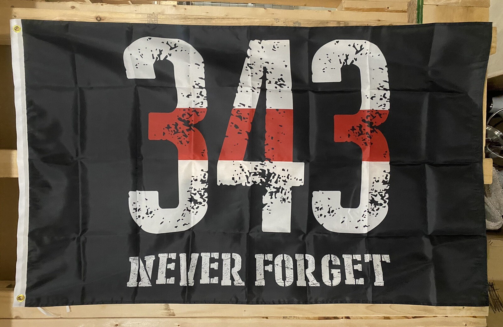 9/11 Never Forget Flag FREE SHIP First Responder Hero Fire EMS USA Sign 3x5’ gallery