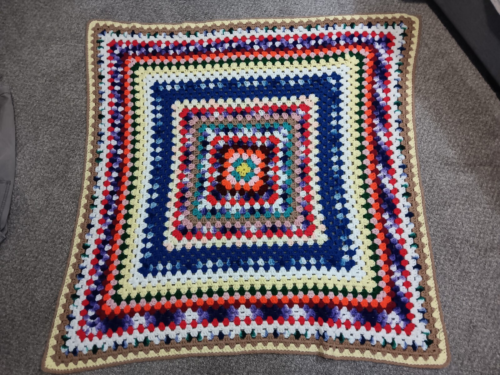 Handmade Colorful Chair Throw/Blanket Multicolor 42" x 42" gallery