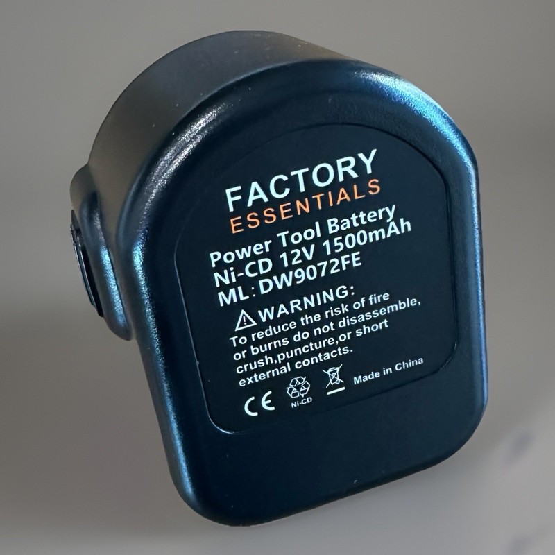 Factory Essentials 12V 1500mAh Ni-CD Power Tool Battery DeWalt DW9072 DW9072FE gallery