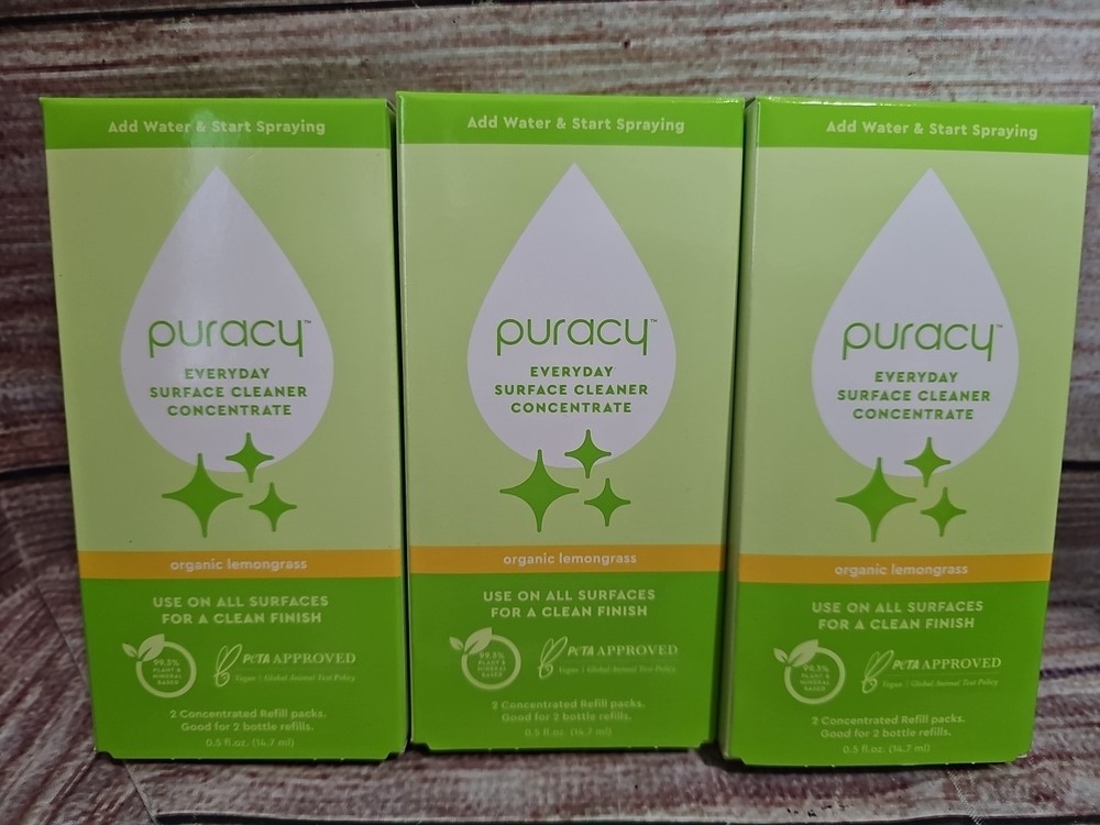 6x Puracy Plant Based Surface Cleaner Concentrated Refill Packets