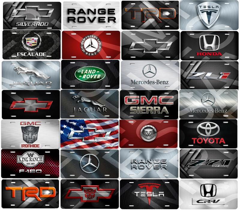 Your Logo Text Aluminum Car Personalize License Plate or SIGN Tag Name Custom gallery