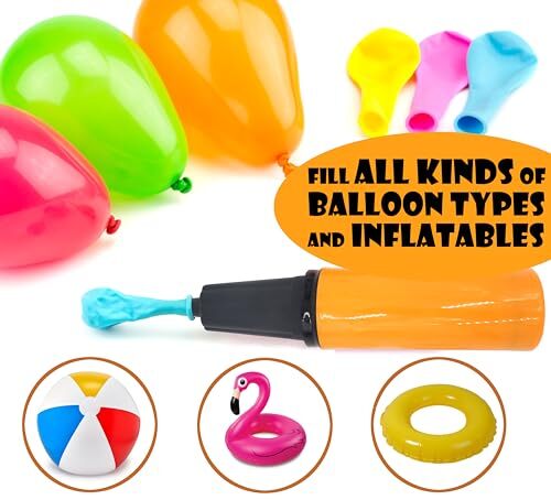 Mini Hand Air Portable Balloon Pump for Pool Floats, Party Garlands, Exercise gallery
