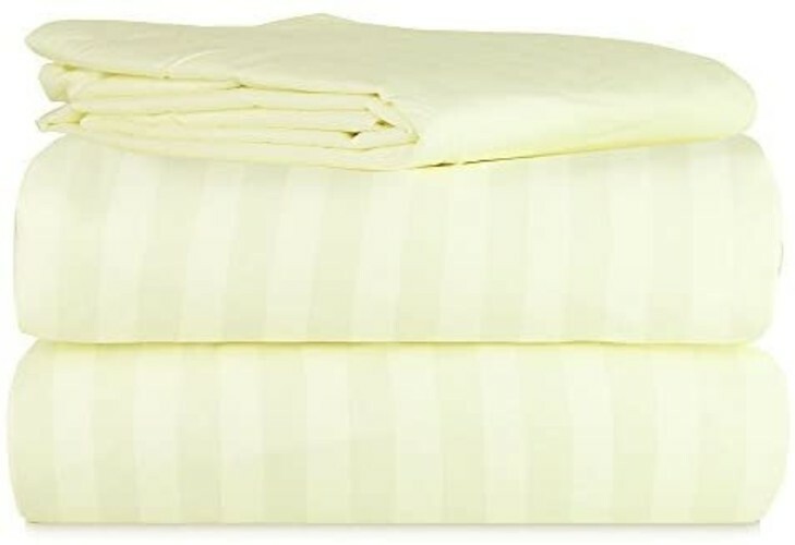 Polyester/microfiber Super Soft Luxury 4 Pc Bed Sheet Set- Queen (Ivory)