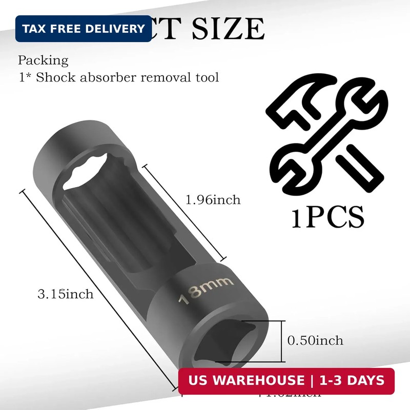 18mm Shock Absorber Socket 12 Point 1/2 Drive Strut Nut Removal Tool gallery