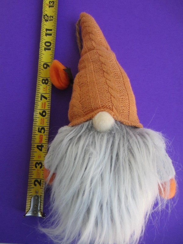 Halloween Plush Gnome Weighted Bottom Orange Pumpkin Hat Country Decor Fall gallery