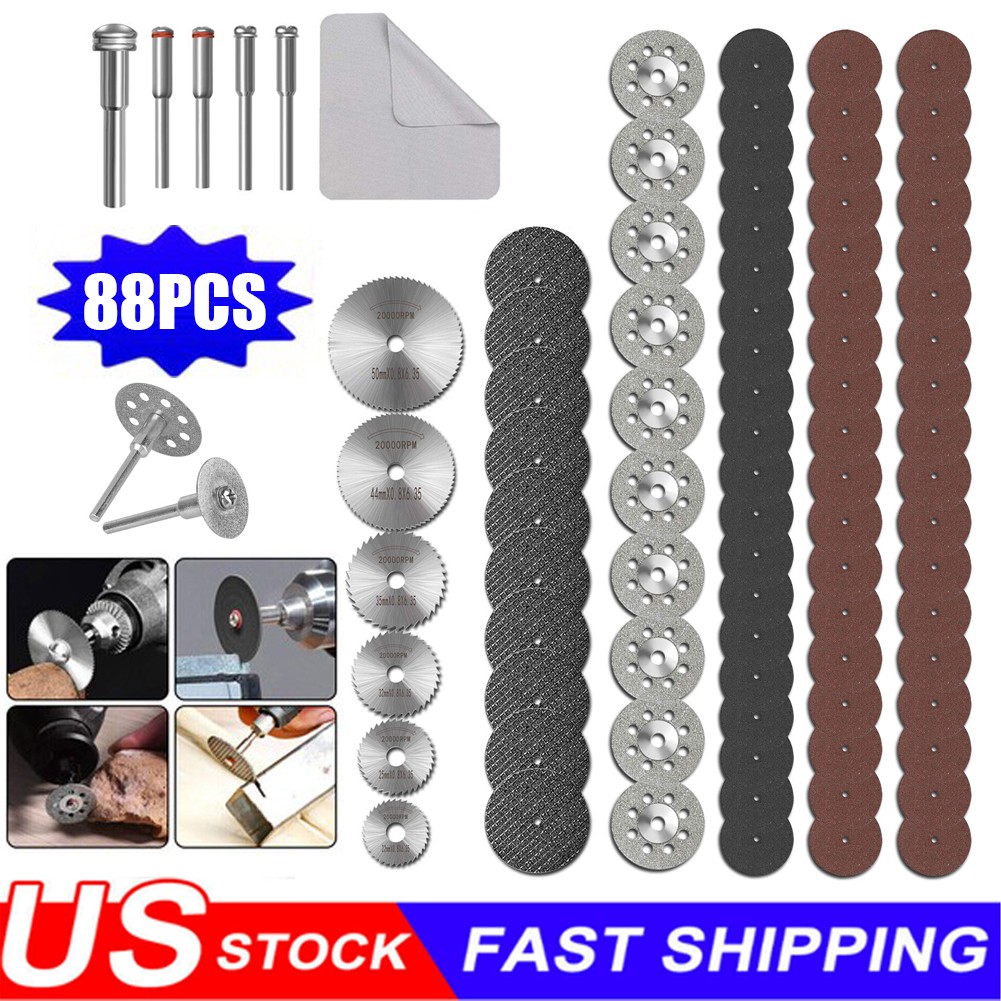 88x Diamond Cutting Wheel For Dremel Rotary Tool Die Grinder Metal Cut Off Disc gallery