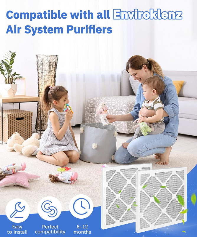 MERV13 Enviroklenz Air Filter Replacement - 2 Pack for Clean Air gallery