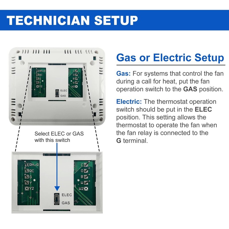 ELECTECK Non-Programmable Digital Thermostat for Home, up to 1 Heat/1 Cool wi... gallery
