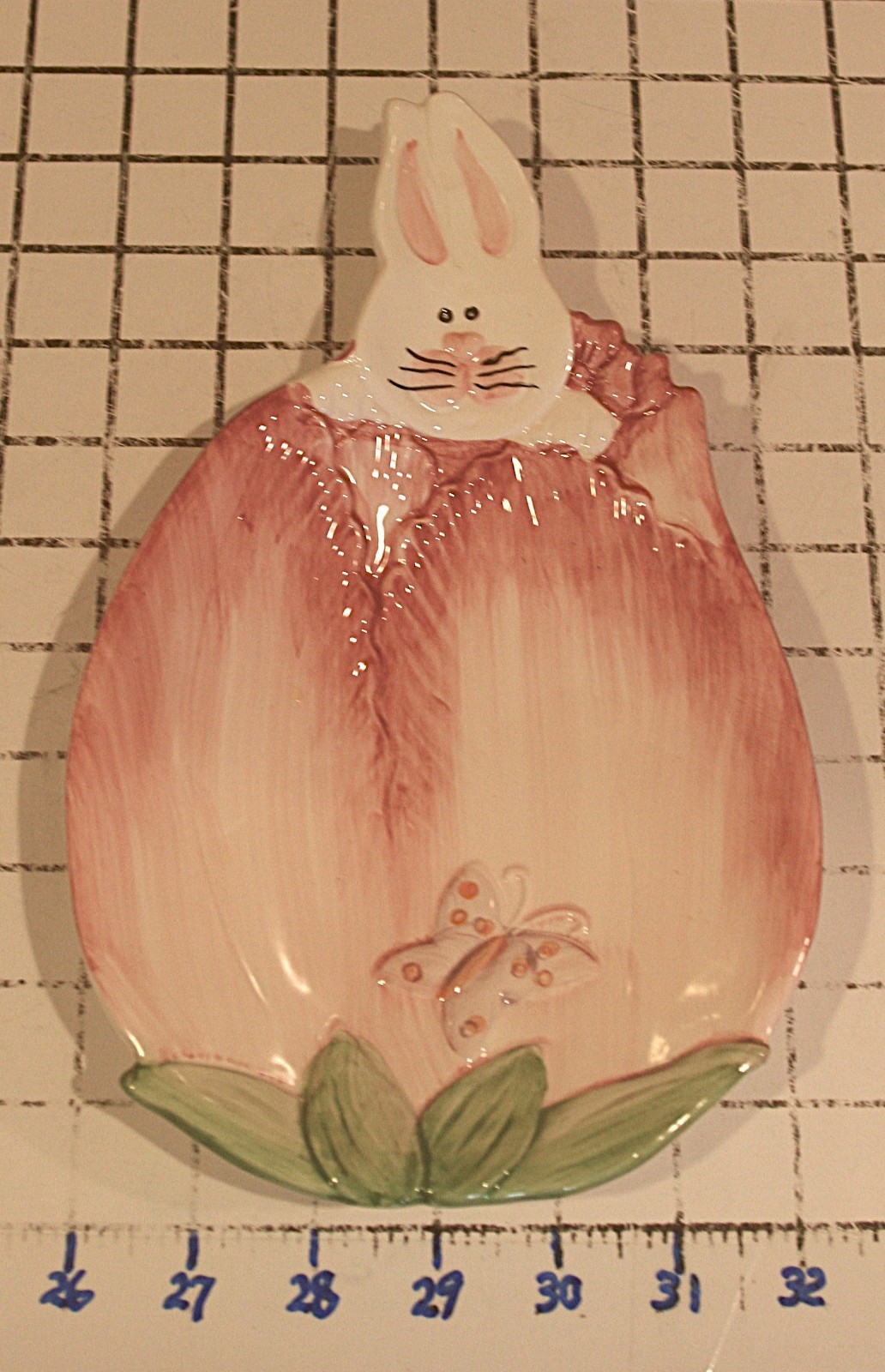 Palm Tree Taiwan Ceramic Dish Bunny Rabbit Candy Trinket Easter Spring gallery