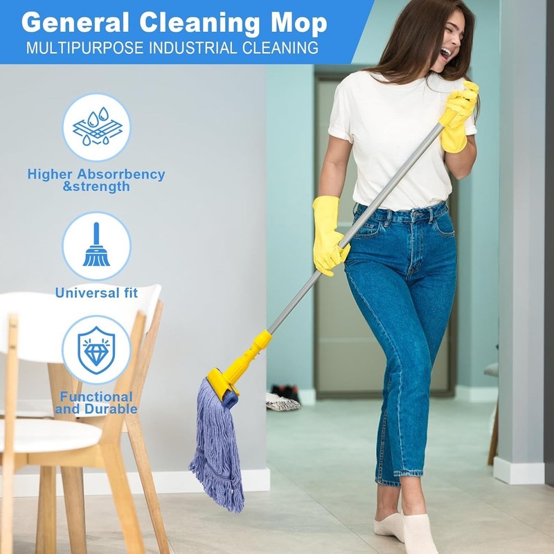 2 Pack Mop Head Replacement, Cleaning Heavy Duty Mop Head Commercial Replacem gallery