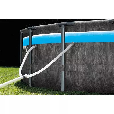 INTEX 14' X 42" CLEARVIEW PRISM FRAME ABOVE GROUND POOL - GRAYWOOD PRINT gallery