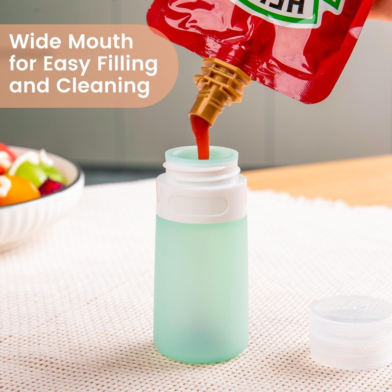 MICEBAY Condiment Squeeze Bottles for Sauces, 2-oz Mini 2 OZ, Candies gallery