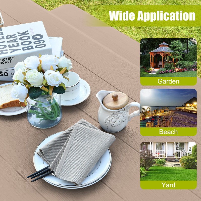 Picnic Table Bench Set Outdoor Backyard Garden Party Dining All Weather gallery