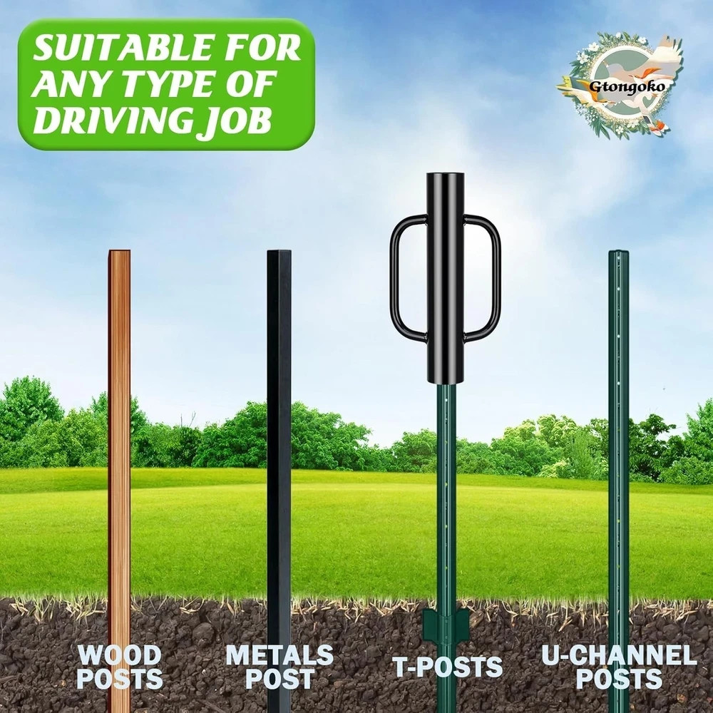 8LB Fence Post Driver with Handles Heavy Duty T Post Driver Post Pounder for T-P gallery