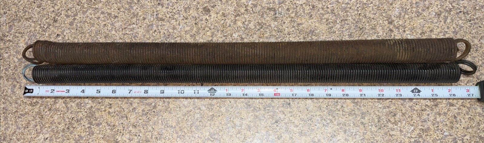2 Vintage 90lbs Garage Door Spring Only 9 Ft x 7 Ft Door 27” Springs Only gallery