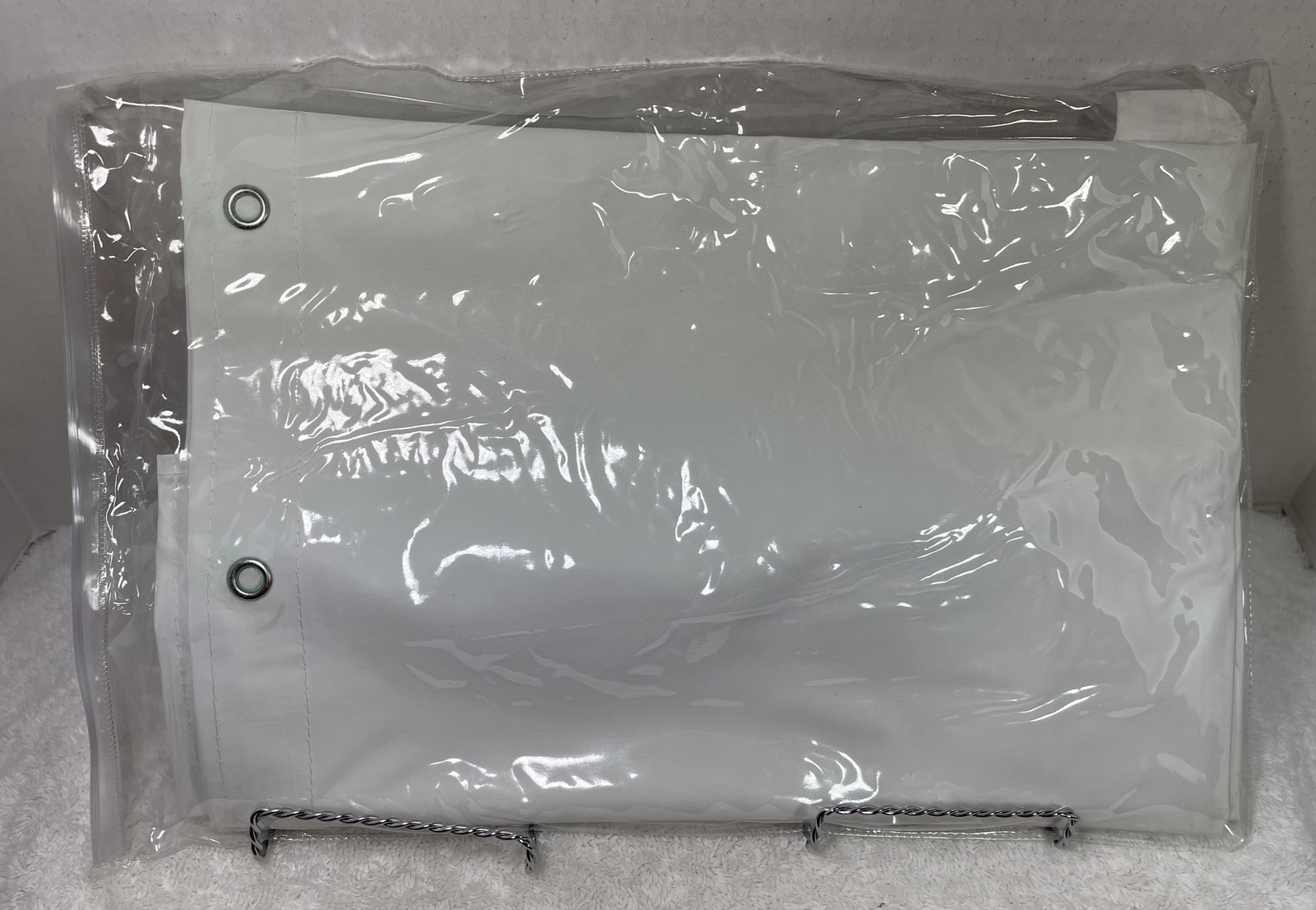 APPROVED VENDOR- Grainger 4EEY1 Shower Curtain, Vinyl, White, 42 In W, 72 In L gallery