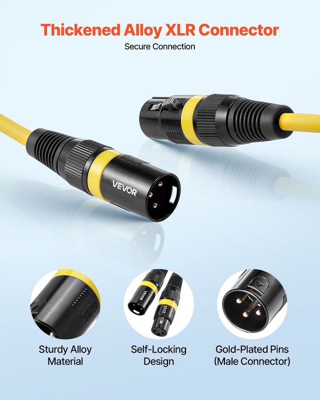 XLR Cable 25 ft, 4 Pack, Shielded Balanced DMX Male to Female Microphone Cables, gallery