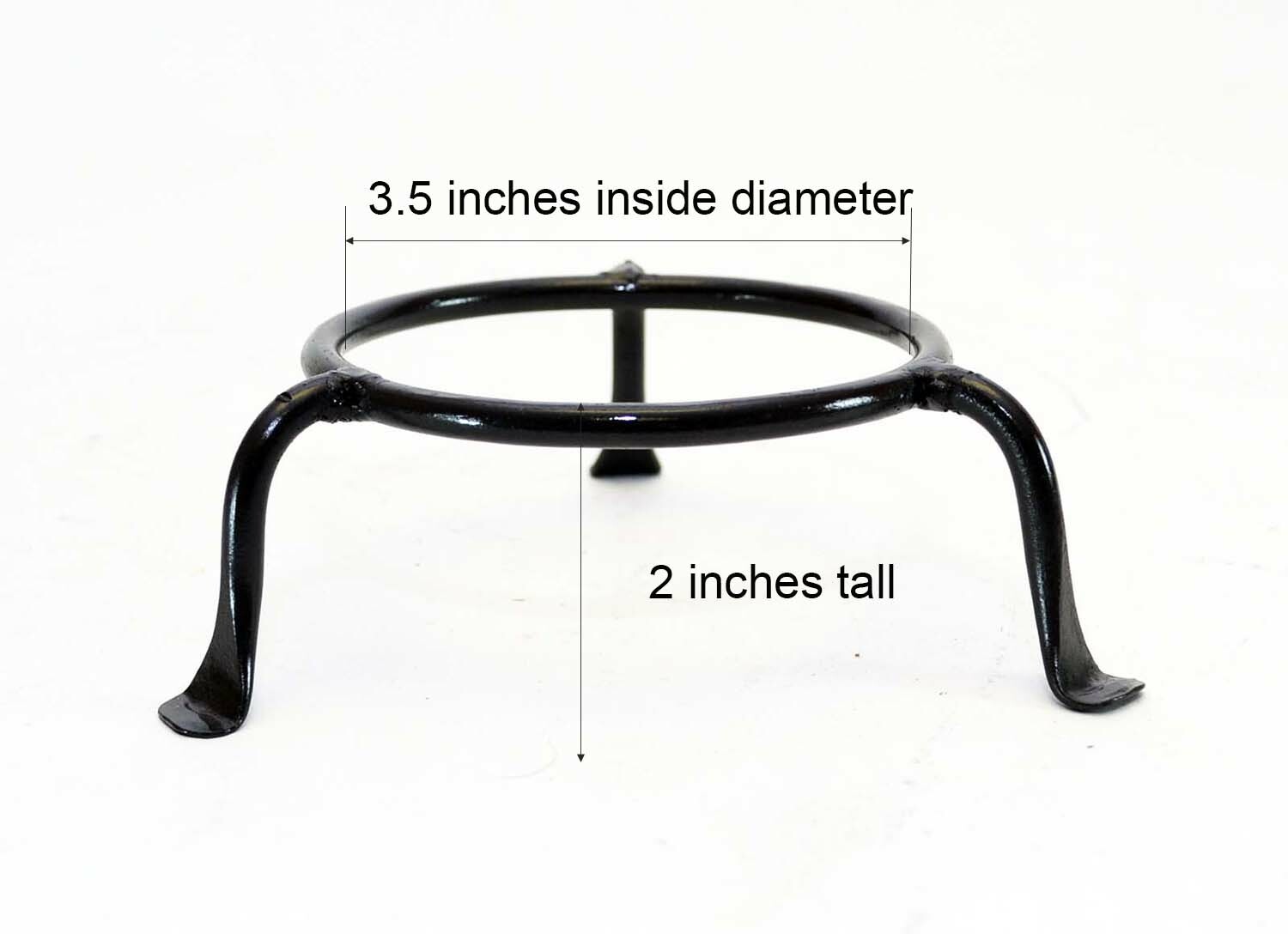 3.5 Inch Diameter Basic Iron Display Ring Stands-2 Inches High gallery