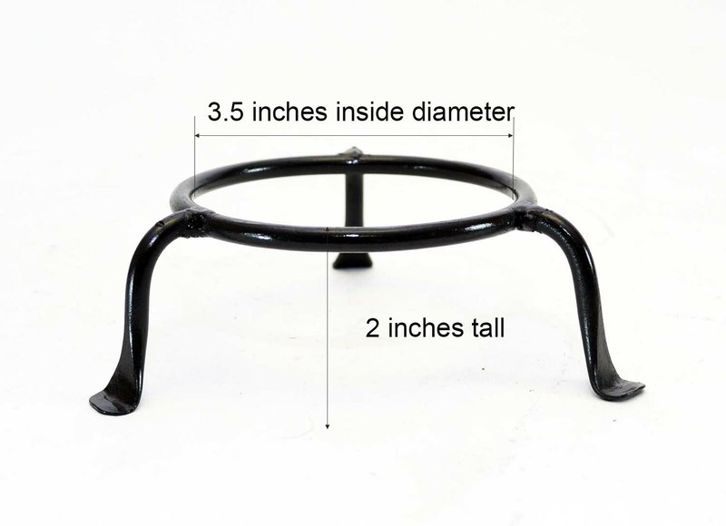 3.5 Inch Diameter Basic Iron Display Ring Stands-2 Inches High gallery