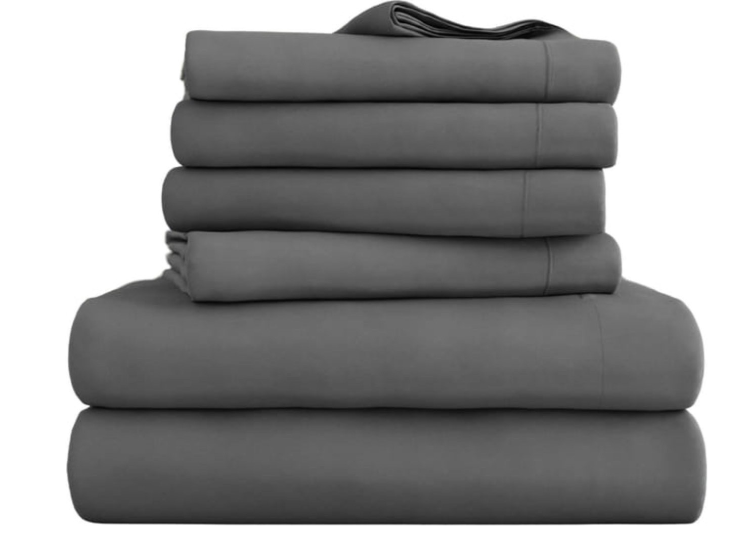 Luxury Linens Bed Sheet Set - 6 Piece, Dark Gray California King gallery