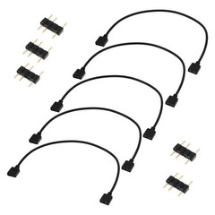 5 PCS ARGB Extension Cable, ARGB Splitter 5V 3 Pin Addressable RGB Cables, Fe…