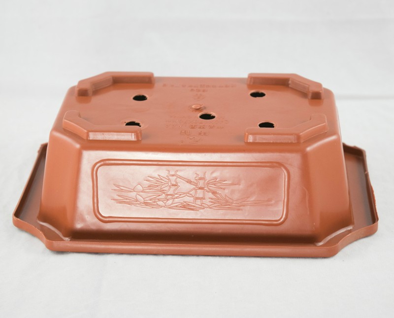 2 Rectangular Plastic Bonsai Training Pot, Succulent Planter 9.25"x 6.5"x 2.75" gallery